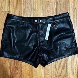ASOS faux leather short shorts